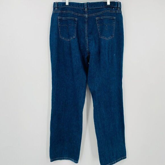 Lauren Jeans Co Size 14 Medium Wash High Rise Slim Straight Jeans - Picture 8 of 8